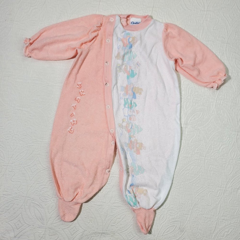Vintage Skating Animals Terrycloth Pjs 6-9 months